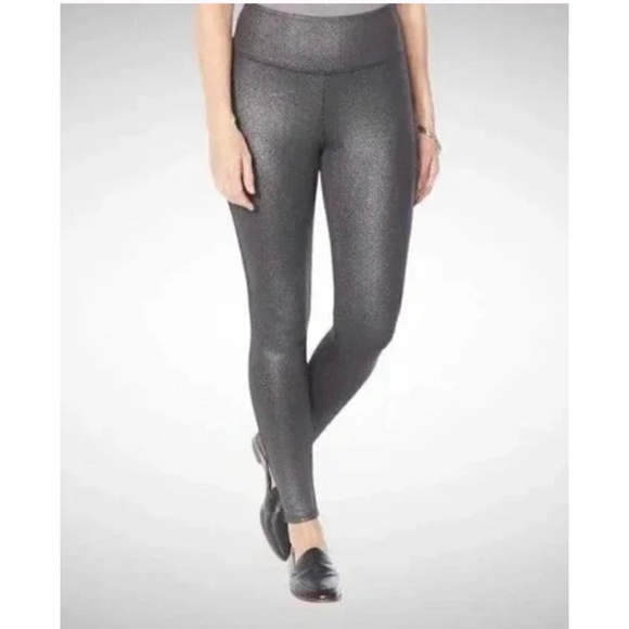 DG2 Diane Gilman Downtime Leggings M Gray / Silver Size M NWT - Picture 1 of 2